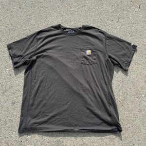 Carhartt Force Relaxed Fit Pocket T-Shirt Mens 2XL Gray Short Sleeve Work Tee